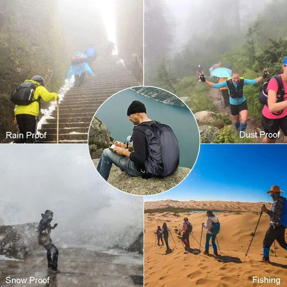 

1pcs Waterproof Backpack Rain Cover Sport Night Cycling Outdoor Hiking Case Camping Light Raincover Safety Backpack Tools B V4K7