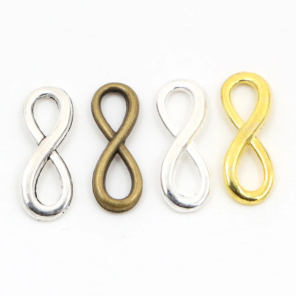 24x8 мм 30 шт яркие посеребренные/бронзовые/золотые цвета 8 бесконечные Подвески