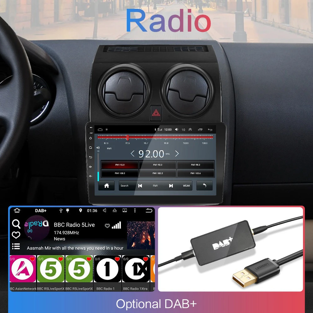 2 ГБ + 32 2Din Android 10 1 автомобильный Радио Multimidia видео плеер для Nissan Qashqai J10 2006-2013 стерео