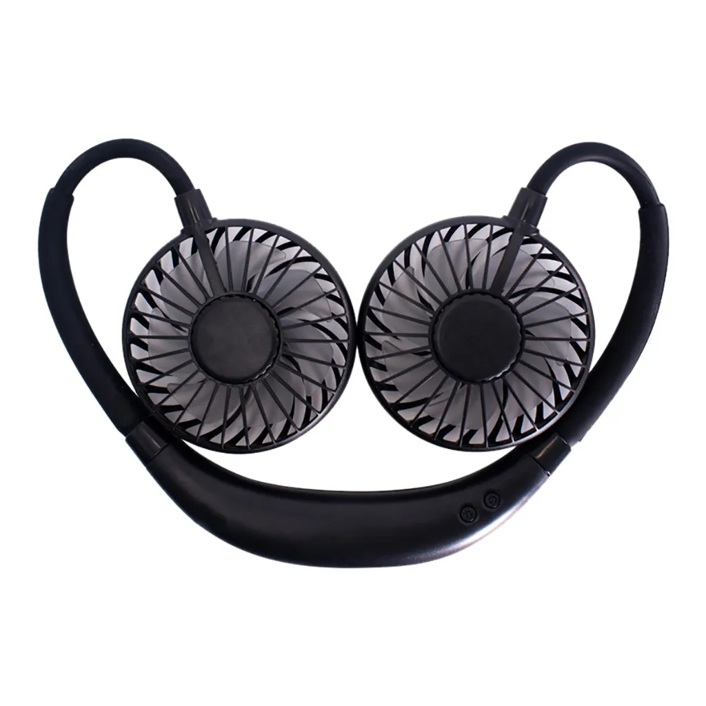 

Portable Wearable Fan 2000mAh USB Rechargeable Creative Hands-free Neck Hanging Mini Sports Fan Air Cooler