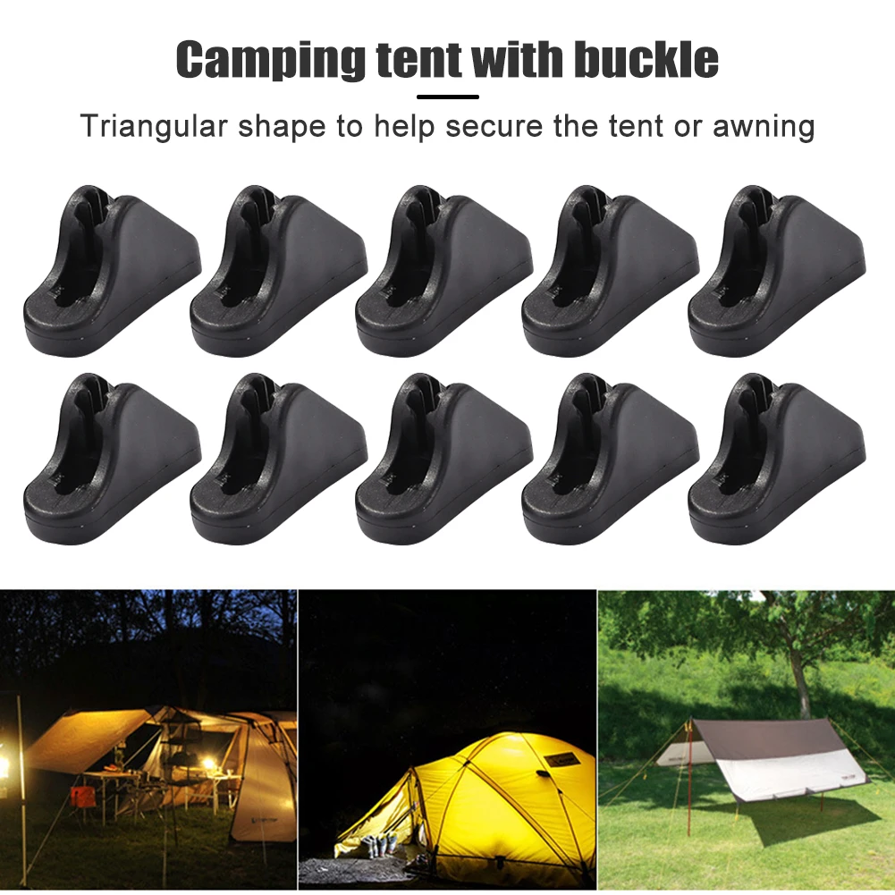 

10pcs Hiking Rope Buckle Outdoor Camping Tent Rope Fastener Adjuster Non-Slip Camping Portable Outdoor Elements