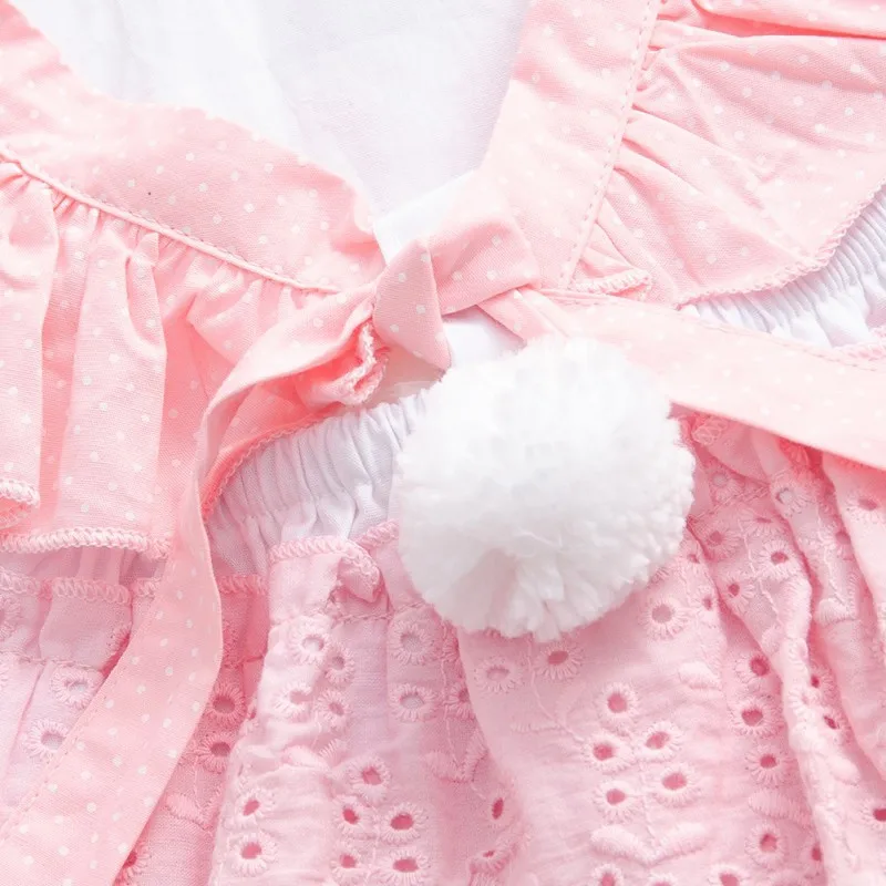 

Summer Baby Casual Romper Girl Cute Cartoon Pattern Sleeveless Bodysuit +Bowknot Headband