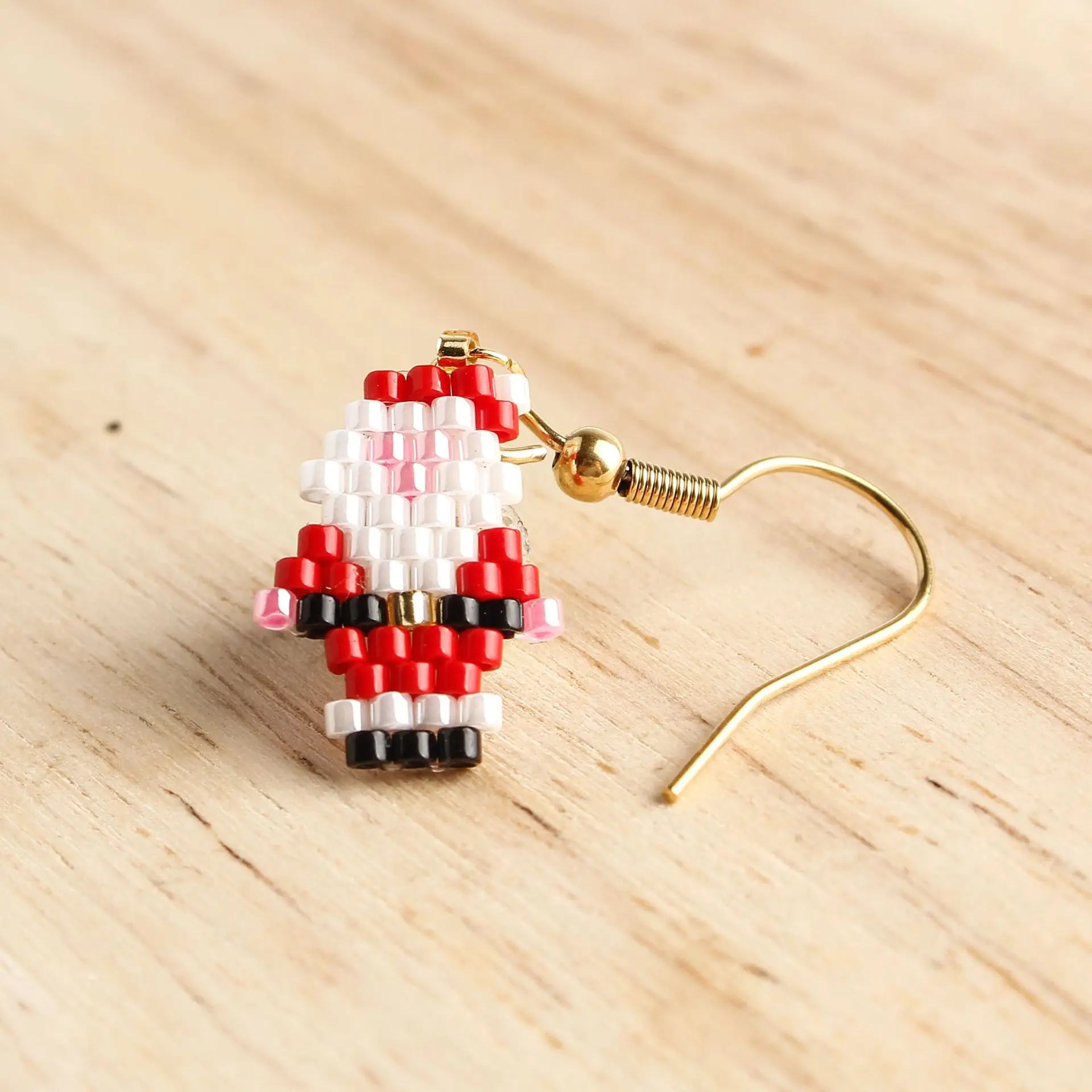 Рождественские украшения Японские Женские серьги Миюки с искусственным