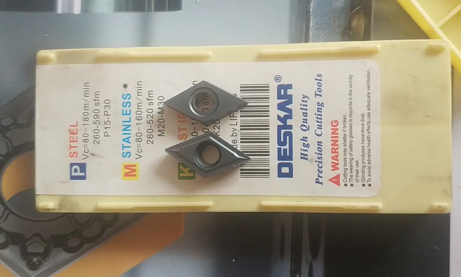 Резец токарный DESKAR DCMT070204-MV LF6018 DCMT070208 MV DCMT11T304 308 карбидные вставки подходят для нержавеющей стали