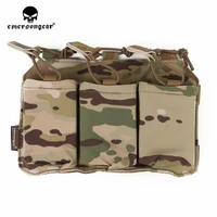 emersongear tactical rifle magezine pouch triple mag bags for ss vest 556 762 magazine panel holder airsoft hunting accessory