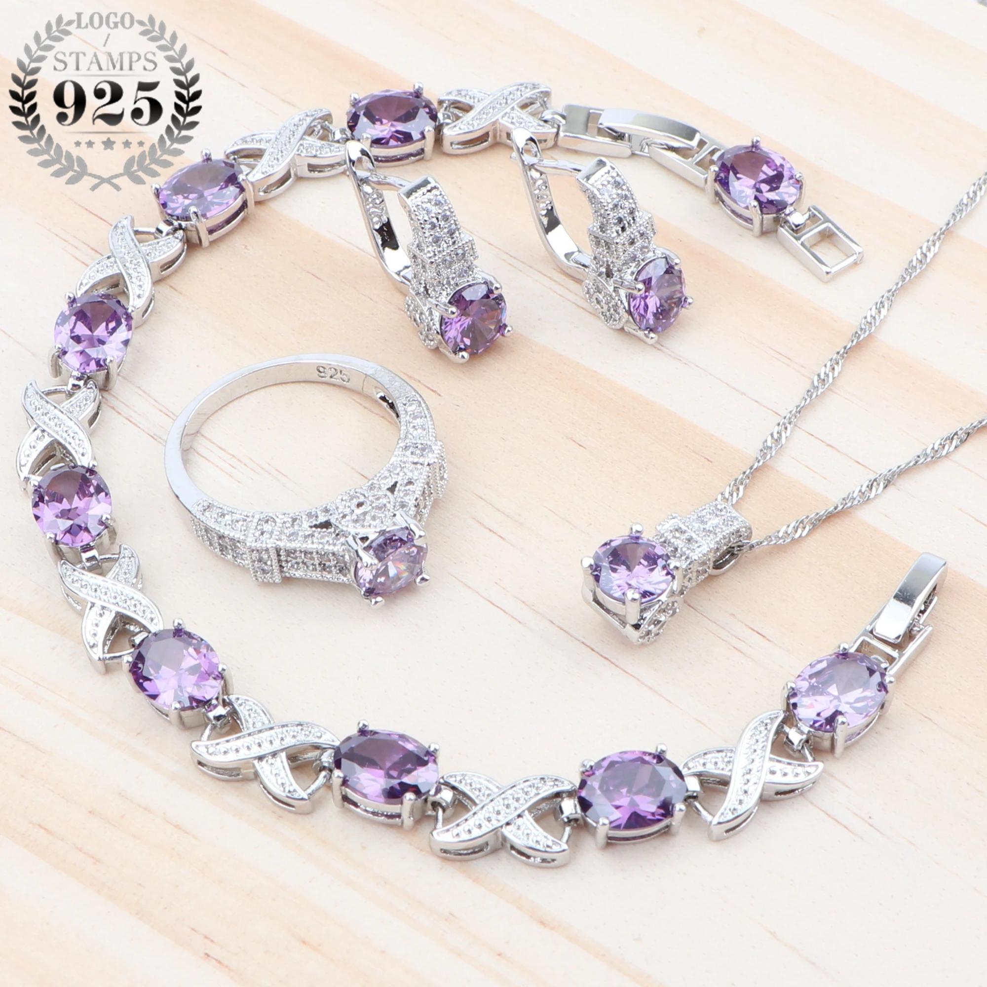 Женские аксессуары свадебные Роскошные Ювелирные наборы серебро 925 пробы