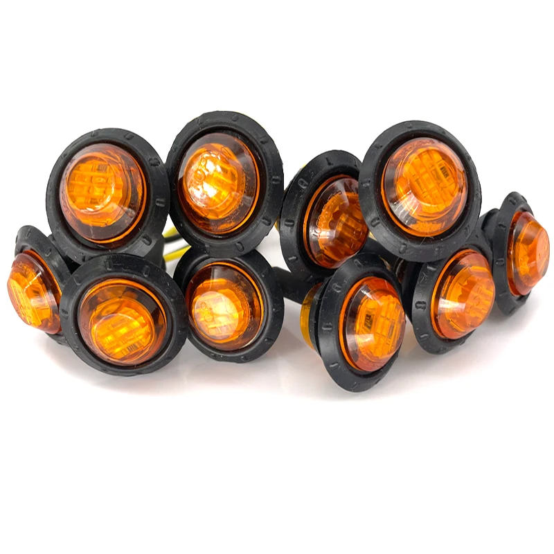 Светодиодные боковые габаритные огни для прицепа 2 шт. 12 В 3 SMD желтые белые