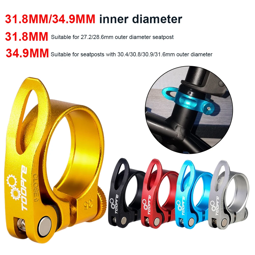 

31.8mm/34.9mm Bike Seatpost Clamp Quick Release Aluminum Bicycle Seat Post Collar Saddle Fixing Clamp For Mountain Road Bikes