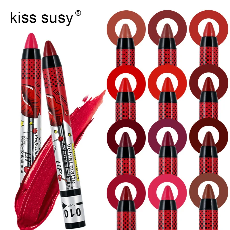 13 цветов Карандаши для губ матовая легко окрашиваемая губная помада стойкая