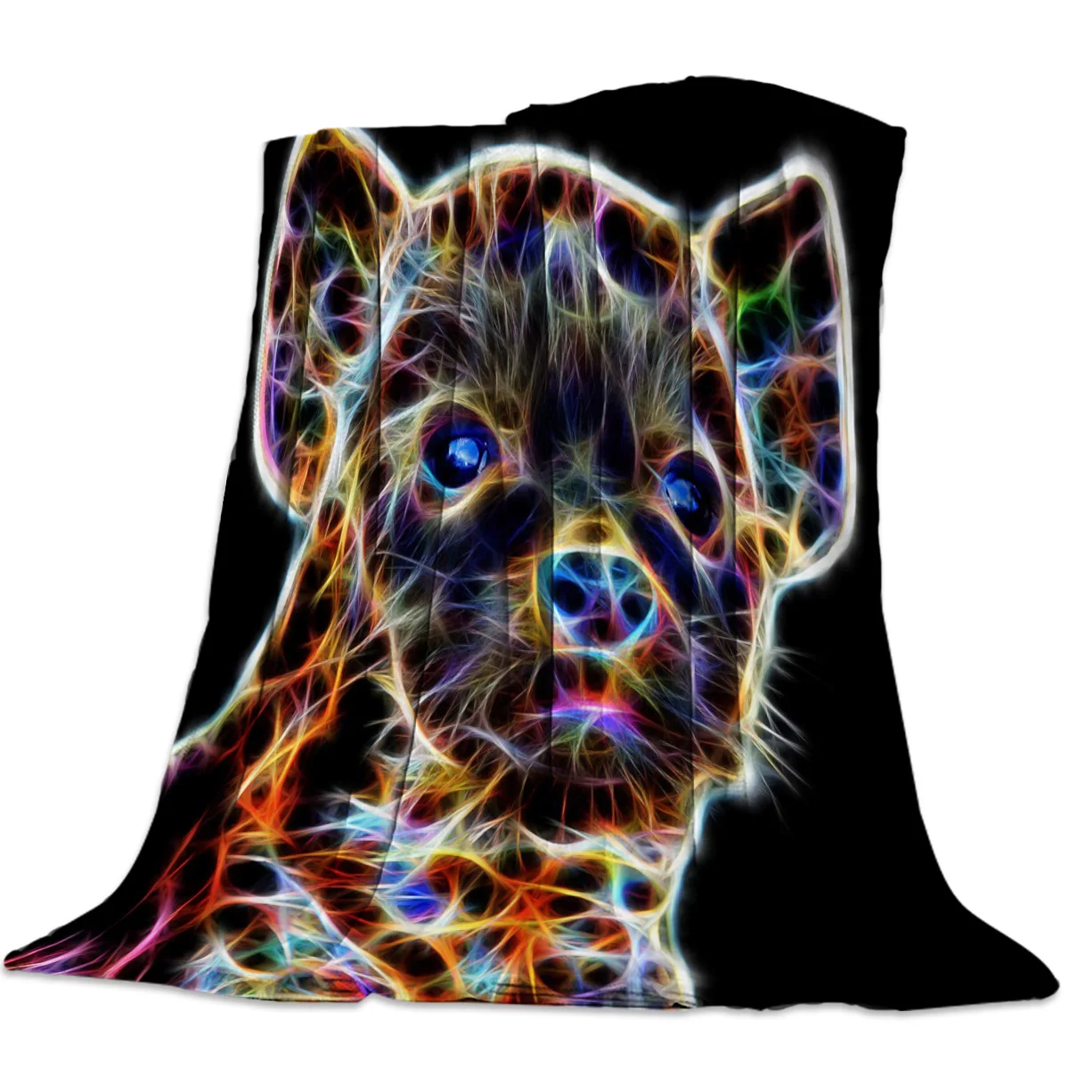 Одеяло в африканском стиле с изображением пятнистой гиены портативное