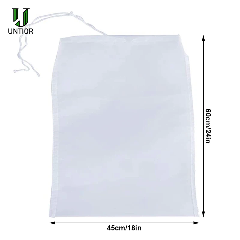 UNTIOR 100 Mesh Reusable Beer Brewing Wine Filter Bag Home High Temperature Resistance Fruit Juice Nuts Milk Nylon Net Brew | Дом и сад