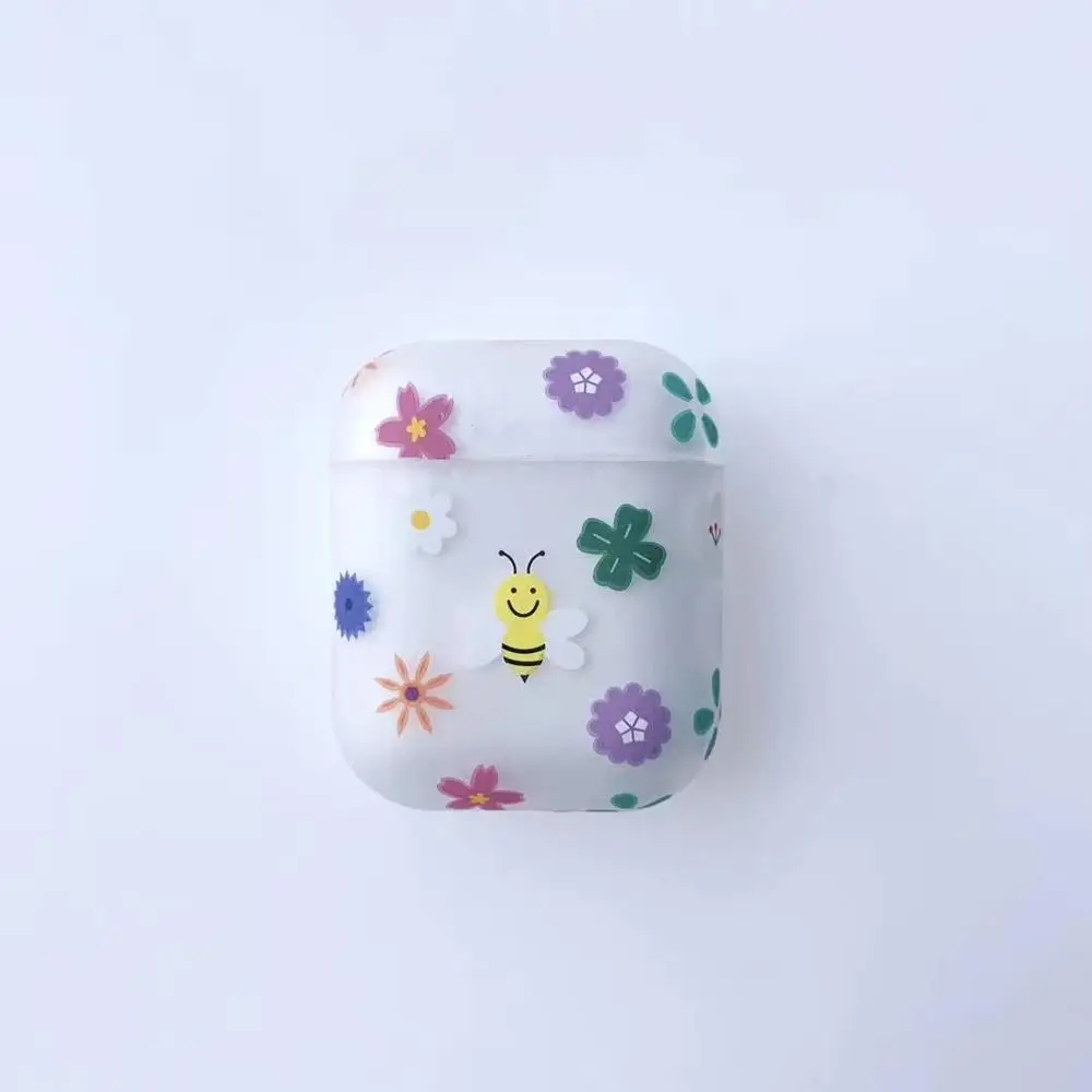 Чехол для наушников для Airpods, чехол, роскошный, скраб, Дамбо, цветок, любовь, Жесткий Чехол для наушников, защитный чехол, аксессуары для Apple Airpods