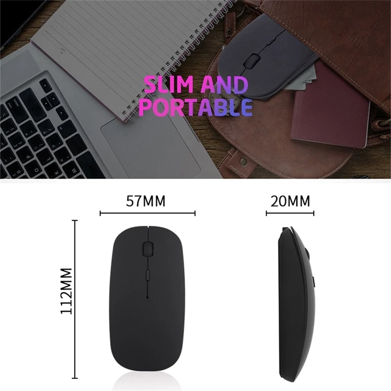 

Wireless Mouse Bluetooth 2.4G Wireless Dual Mode Silent Rechargeable Ultra-Thin Wireless Mouse
