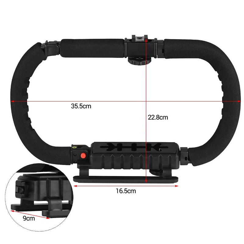 

Action Stabilizer Grip Flash Bracket Holder Handle Video Accessories for DSLR DV Camera Camcorder Smartphones