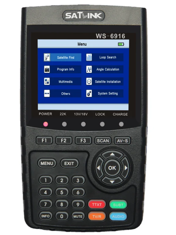 

Satlink WS-6916 DVB-S/S2 HD Satellite Finder with MPEG-2/MPEG-4 Meter