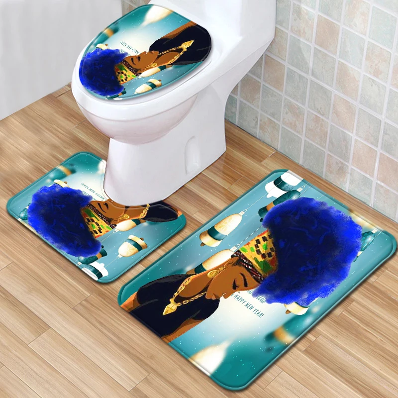 3 шт./компл. Ванная комната Комплект ковриков для индивидуальность в африканском