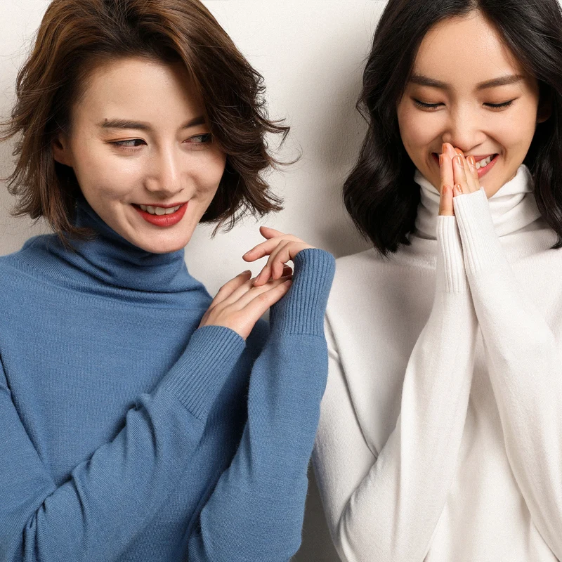 New Autumn Winter Soft Cashmere turtleneck Pullovers female 2019 Korean Slim-fit pull sweater women clothing tops Sweaters sale | Женская