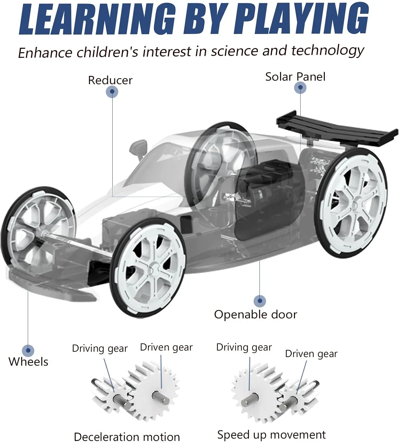 Робот-набор обучающий на солнечной батарее с питанием от батареи | Игрушки и