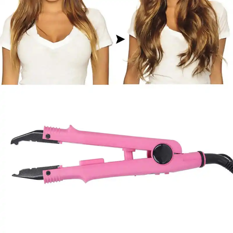 Наращивание волос железа Температура изменения с подогревом разъем машина