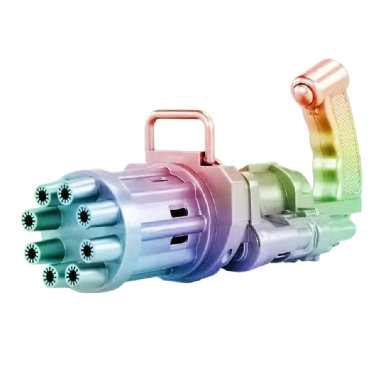 

HOT Kids Automatic Gatling Bubble Gun Toys Summer Soap Water Bubble Machine 2-in-1 Electric Bubble Machine For Children Gift Toy
