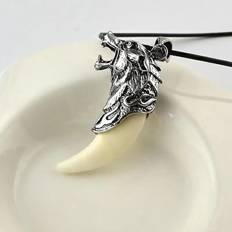Ожерелье с подвеской в виде зубов волка украшения для Классический амулет пар