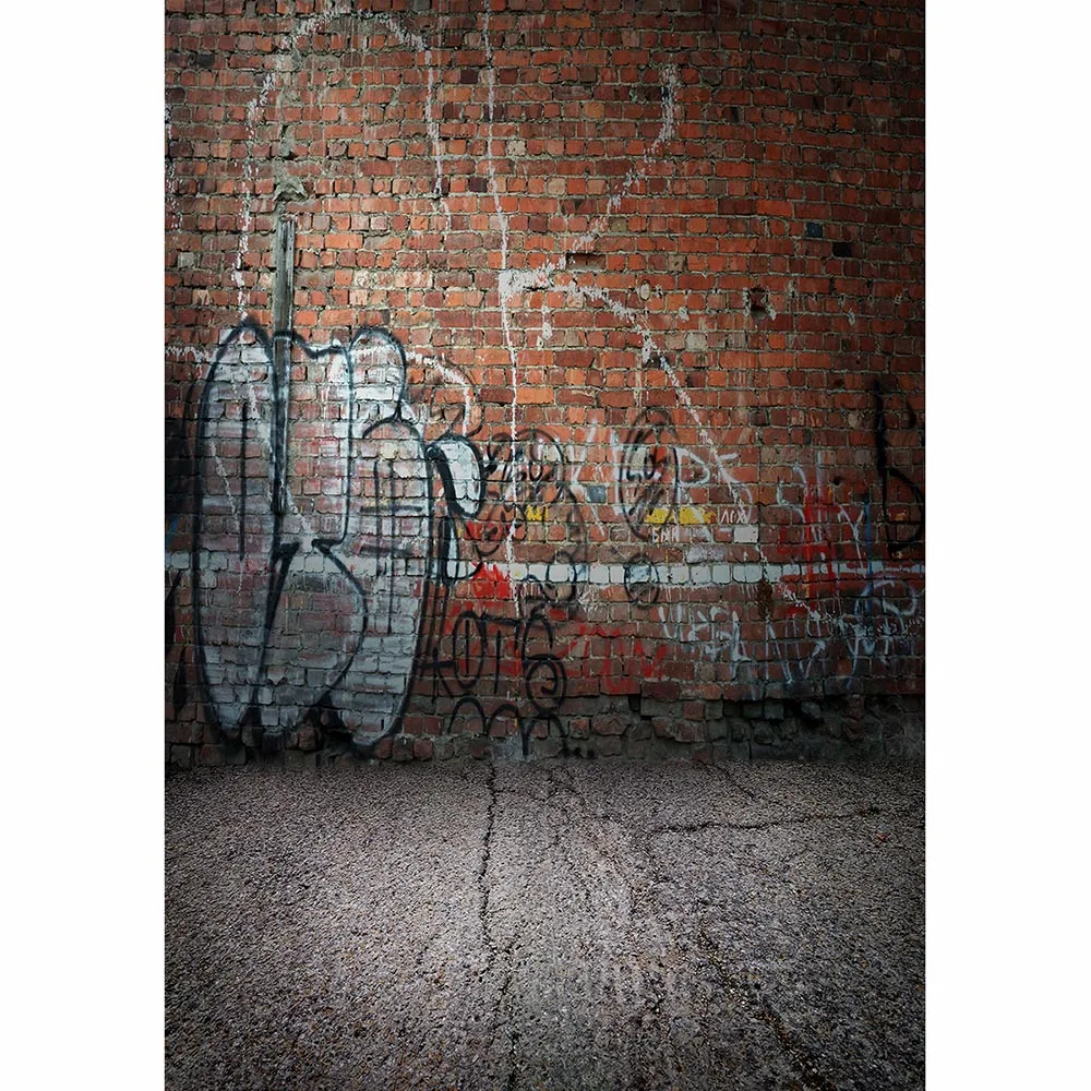Allenjoy backdrop for photography studio Graffiti brick wall outdoor city street profession photo shoot photophone photocall | Электроника