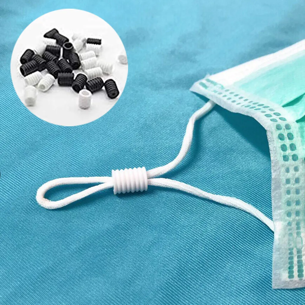 50 Pieces Adjustable Elastic Buckle Band Cord Stretch String For DIY Mouth Mask Accessory Sewing Rope April 29th | Дом и сад