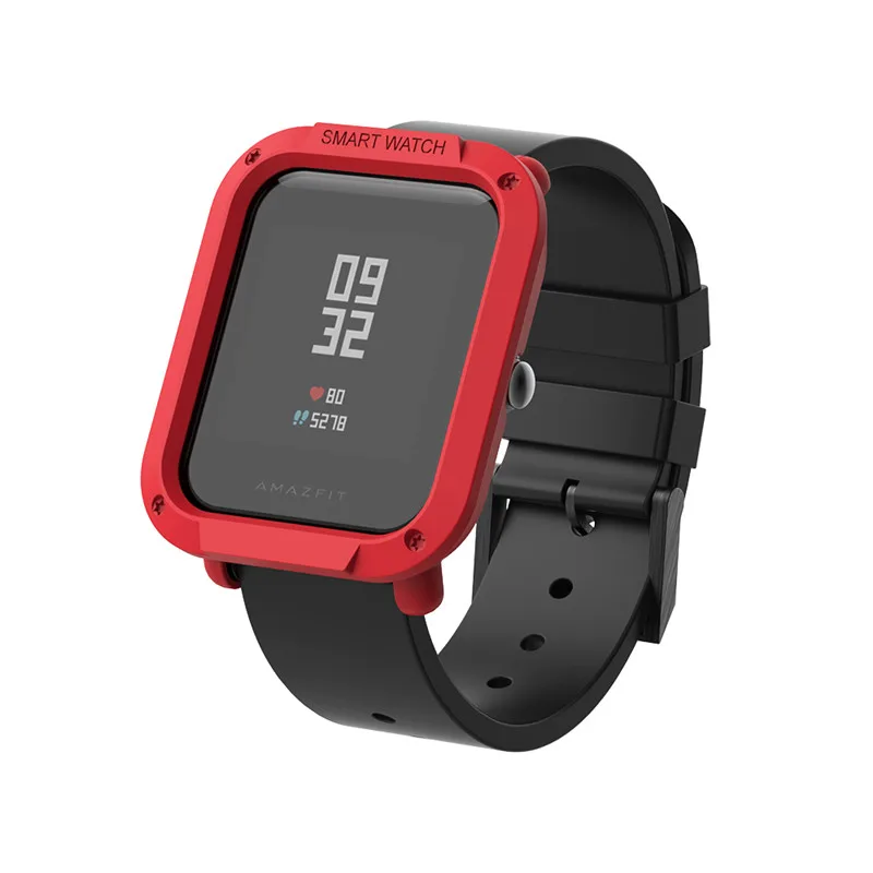 red only case Жесткий защитный чехол для Amazfit Bip GTS GTR 42 мм 47 мм протектор для часов Huami Bip Lite аксессуары для умных часов SIKAI - Цвет: red only case