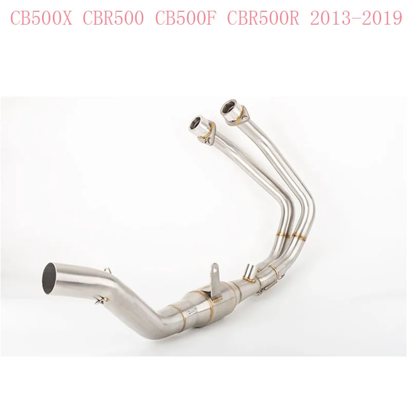 

Motorcycle CBR500 modified exhaust pipe mid section CB500X CB500F CBR500R 2013-2019 front middle link pipe