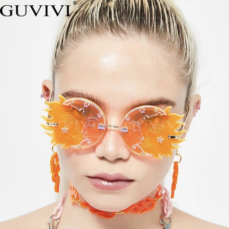 Винтажные Солнцезащитные очки без оправы для женщин 2020 ретро стимпанк мужчин