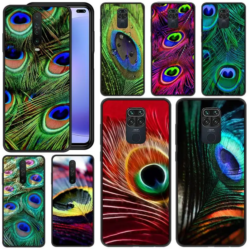 

Turquoise Stone Flora Peacock Feather Phone Case For Samsung S6 S7 Edge S8 S9 S10E S20 S21 S30 Plus ULTRA Fundas Coque