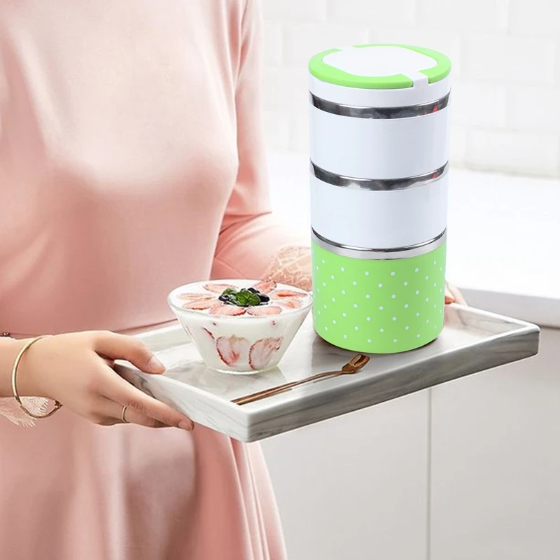 HOT-3Layers термо бенто ланч бокс термос для еды из нержавеющей стали изоляционный