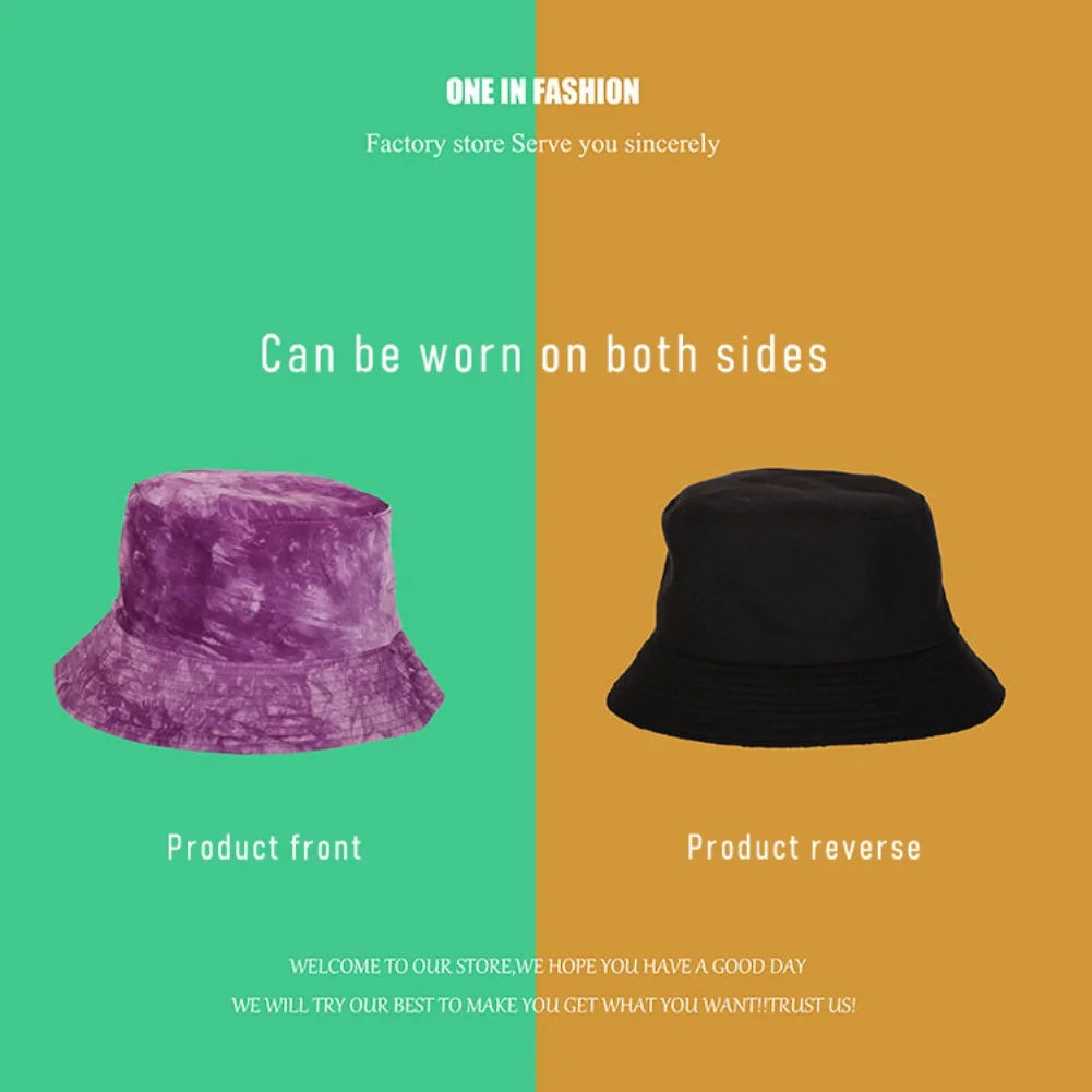

2021 Cotton Bucket Hats Women Summer Sunscreen Panama Hat Men Graffiti Color Double-side Traveling Fisherman Hat Beach Cap New
