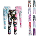 Леггинсы для маленьких девочек, осенне-зимние длинные штаны с принтом, Детские повседневные штаны, теплая детская одежда, дышащие леггинсы с низом, От 2 до 9 лет