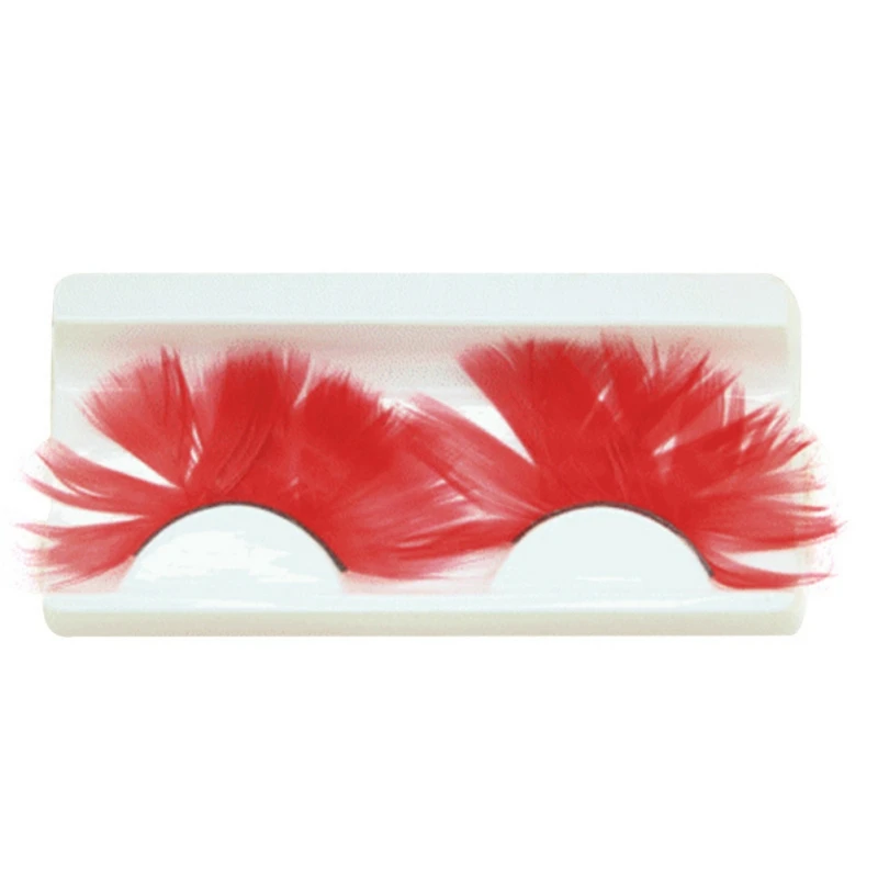 1 пара Поддельные ресницы разноцветные перо 3D натуральных длинных Китая по