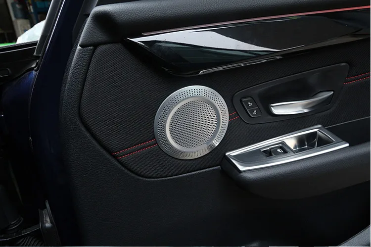 

Aluminum Alloy Car Modification Interior Accessories Door Loud Speaker Audio Cover Trim For BMW X1 F48 2016-2019