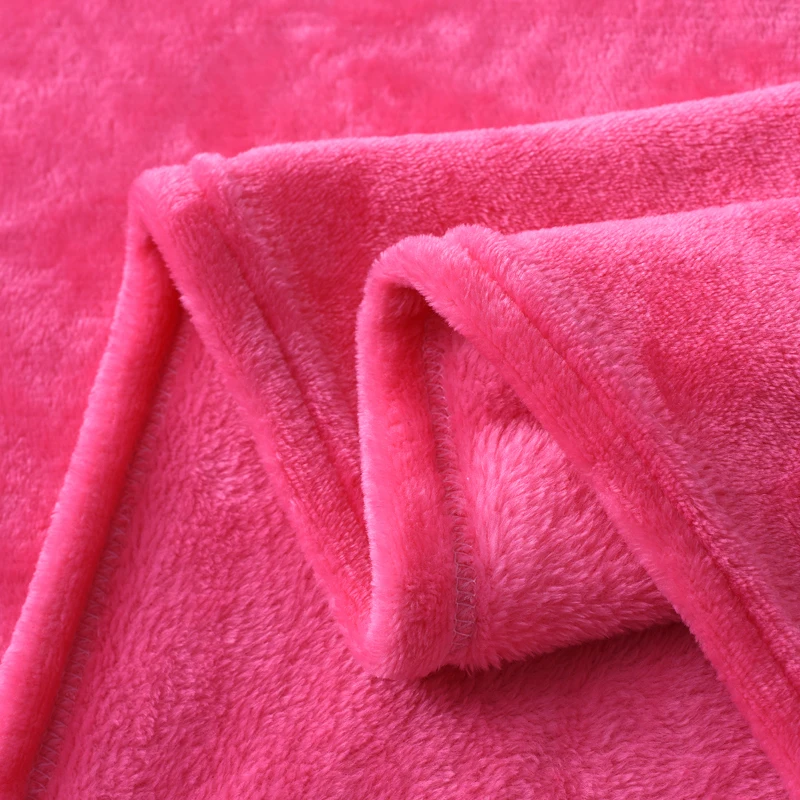 Home Textile Flannel Blanket Super Warm Soft Blankets Throw on Sofa/Bed/Plane Travel Patchwork Solid Bedspread Winter Brick Red | Дом и сад