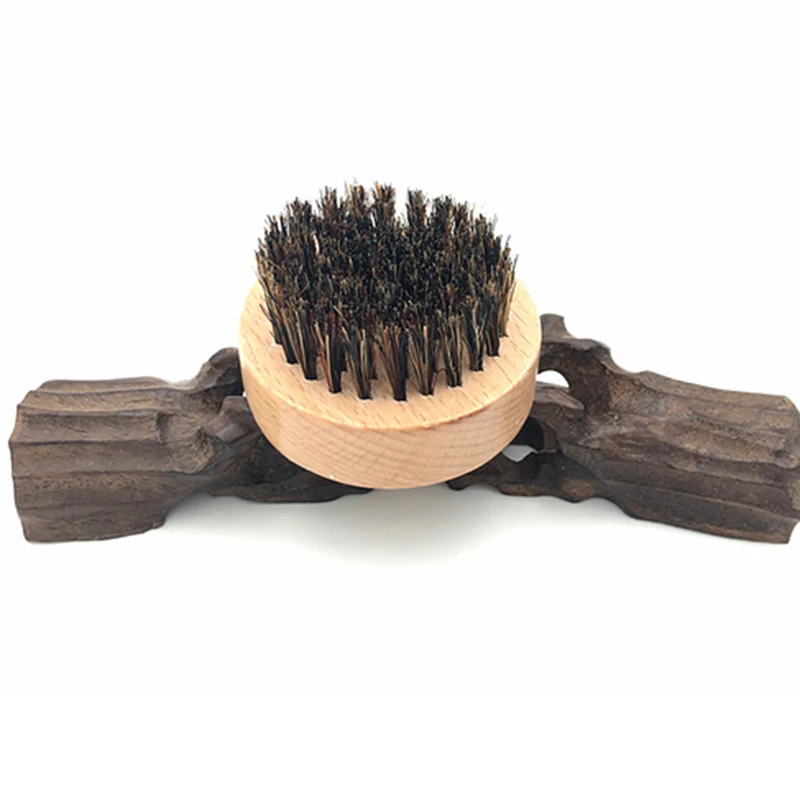 

1PC Beard Brush Boar Bristle Mustache Natural Wooden Comb Handmade Grooming Kit Men Beards Mustache Care