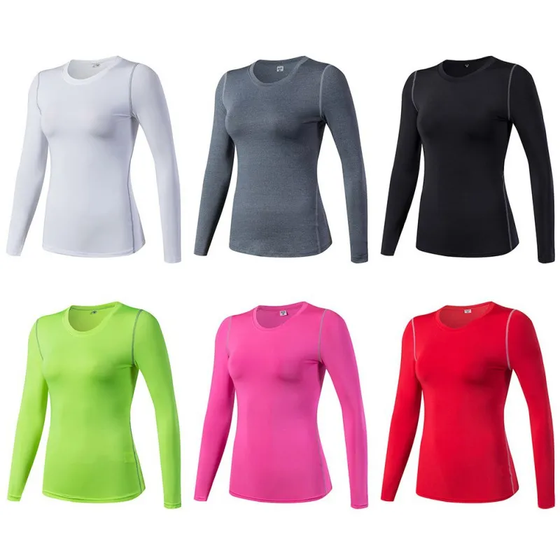 

Women Gym Yoga Crop Tops Yoga Shirts Long Fitness Running Sport T-Shirts Training Yoga Sportswear Sleeve Workout Tops