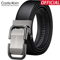 mens belt real cowhide automatic buckle young people trend new alloy buckle genuine mens belt