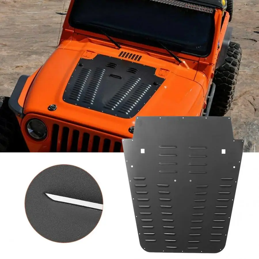 

Car Hood Louver Engine Vent Outet Insert Radiator Cooling Panel Fits for Jeep Wrangler JK 2013 2014 2015 2016 2017 Accessories