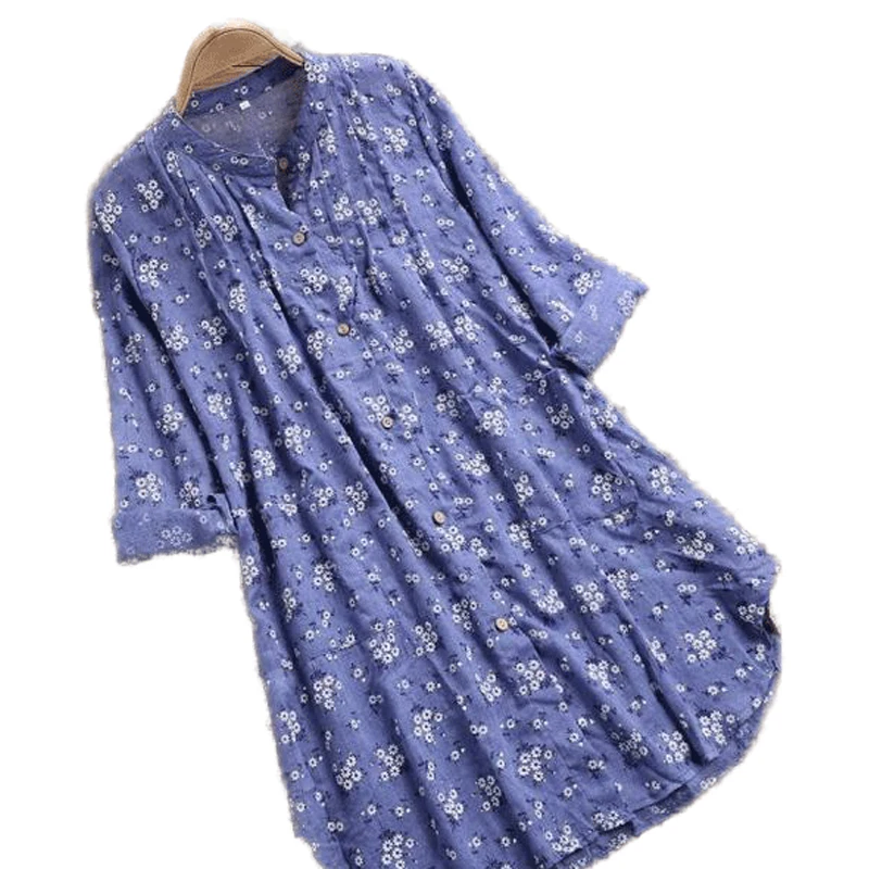 Свободные блузки с цветочным принтом для беременных рубашки длинными рукавами