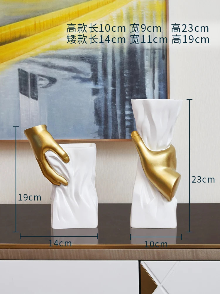 

Creative Nordic Vase Decoration Luxury Living Room Light Wine Cabinet Coffee Table Simple Flower Arrangement head vase ceramics