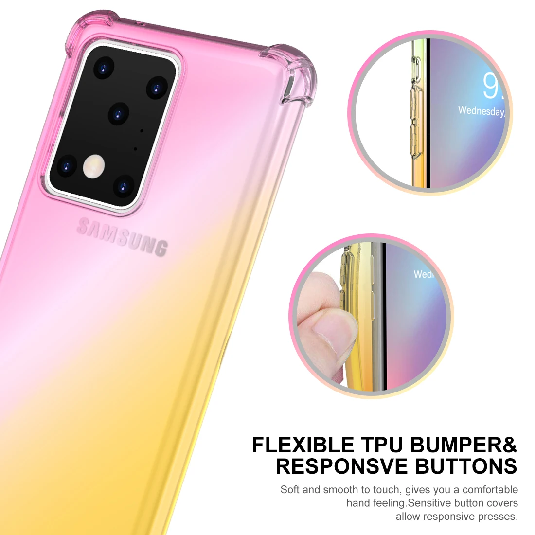 Для samsung Galaxy S20 ультра 6 9 дюймов чехол из мягкого ТПУ утолщенный устойчивый к