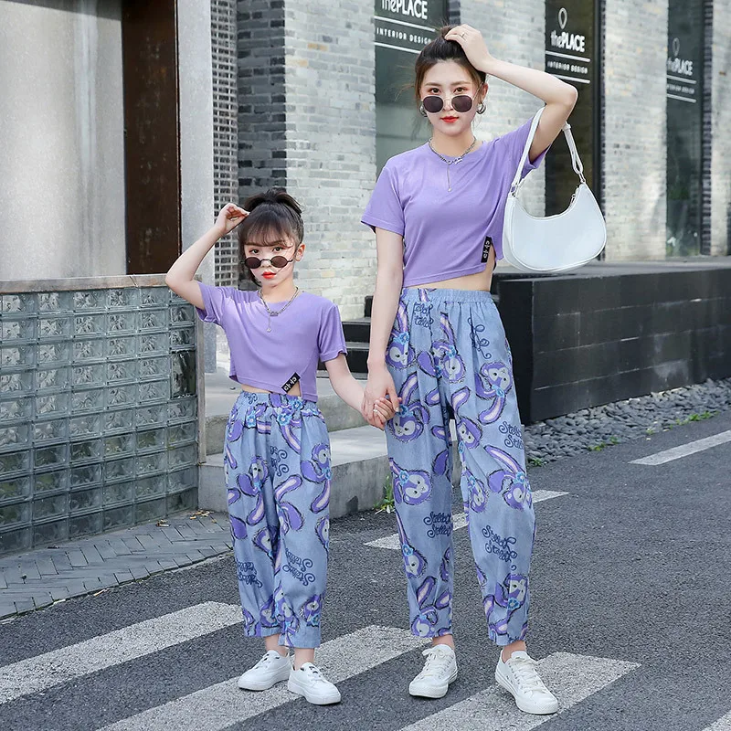 Подходящая одежда для мамы и дочки 2021 летние комплекты комплект ребенка