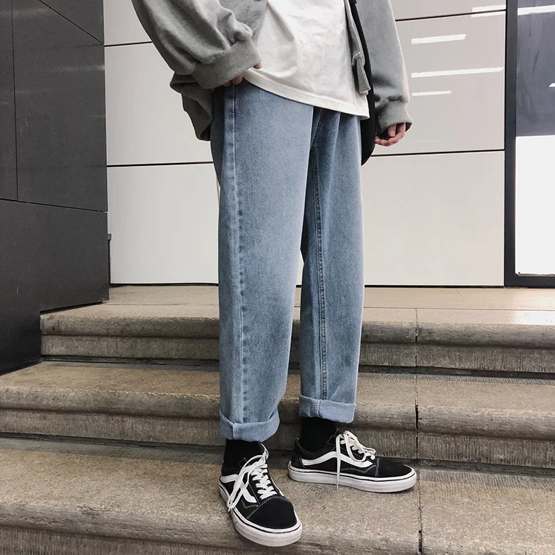 JDDTON Весенне осенние мужские модные джинсовые штаны в Корейском стиле Стиль