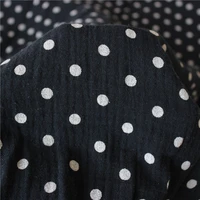 polka dot dress fabric soft pajamas diy apparel sewing crepe double gauze