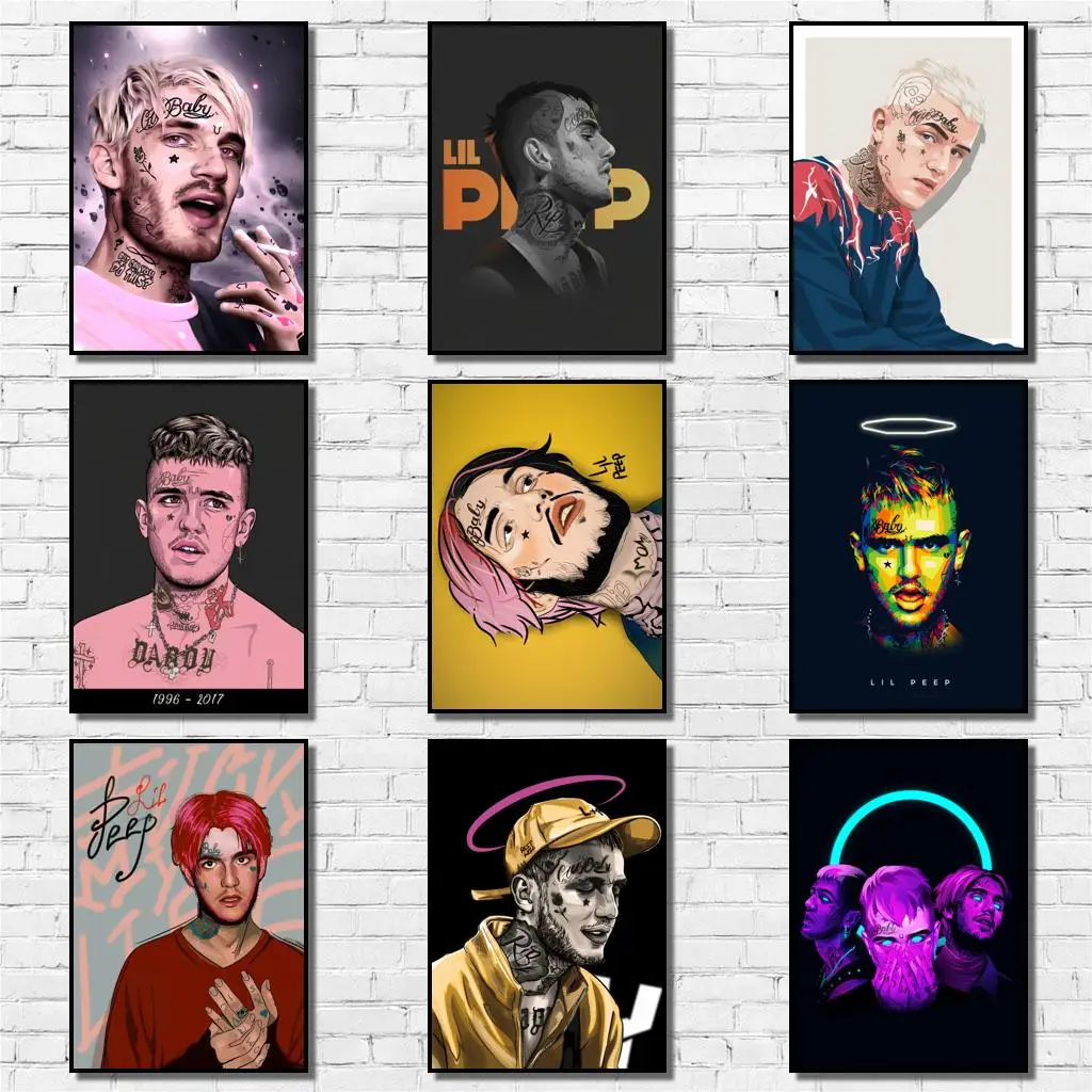 

51 дизайн, Lil Peep, плакат из белой бумаги, альтернативная Абстрактная живопись, семейная картина для кафе, бара