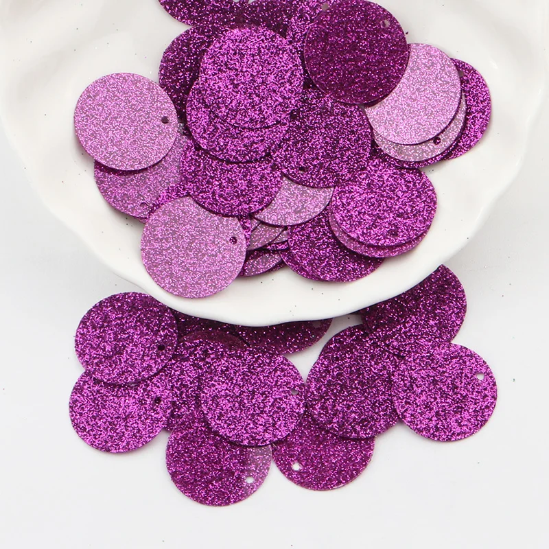 Flat Round Sequins Loose Paillettes 20mm Sewing Cloth Wedding Home Decoration Sequin For Crafts Lentejuelas Costura 20g