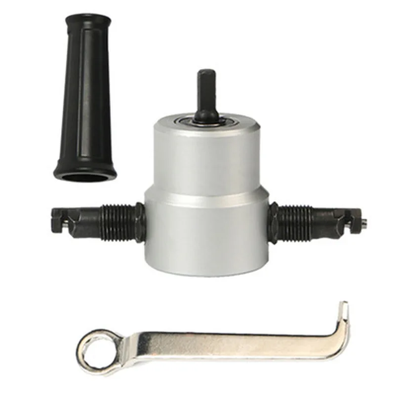 

1set Double metal sheet cutter Sheet Cutting Nibble Blade Saw Cutter Tool Drill Accessory Curve hole opener Electric accessories
